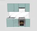 Кухня Эмаль 2 м (для газовой варочной поверхности)