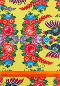 Ткань Городецкая роспись (Креп-сатин)