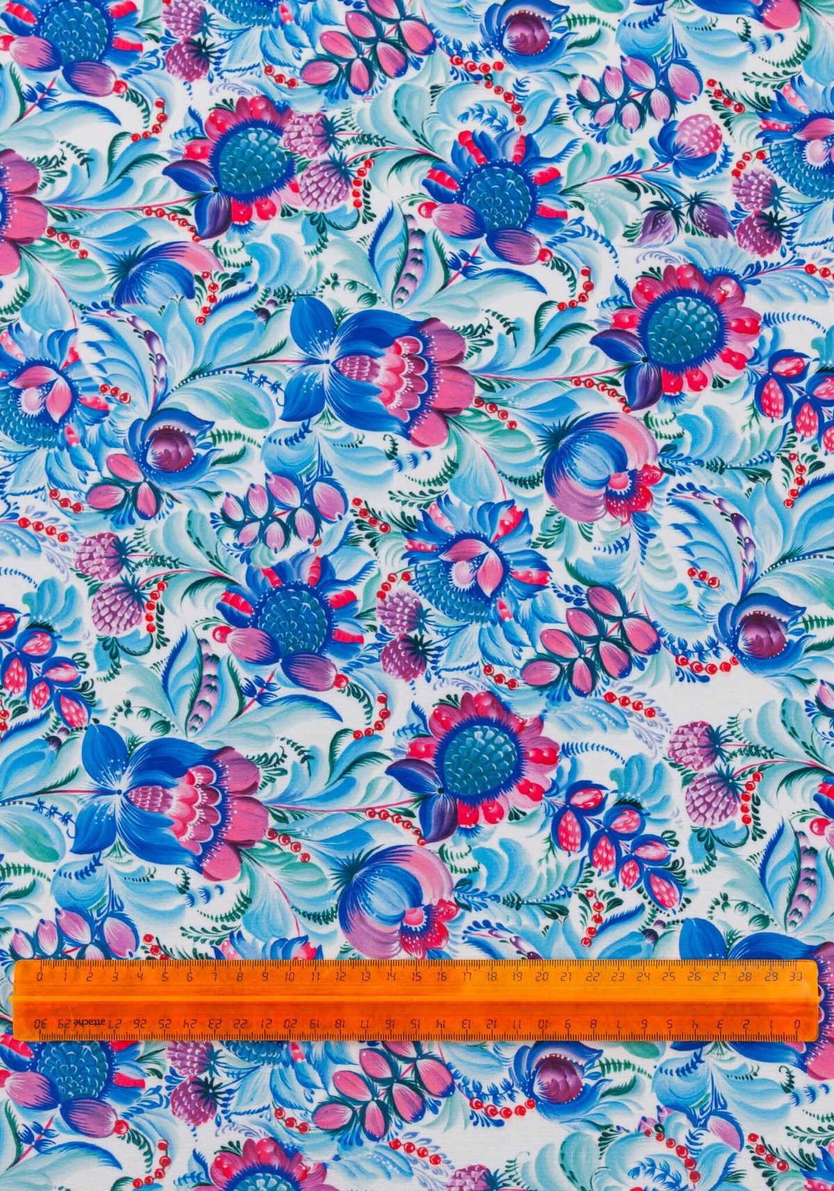 Ткань Петриковская роспись (Креп-сатин)