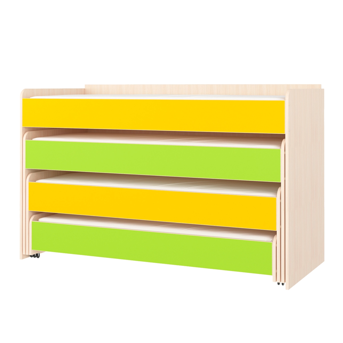 Кровать четырехъярусная выкатная