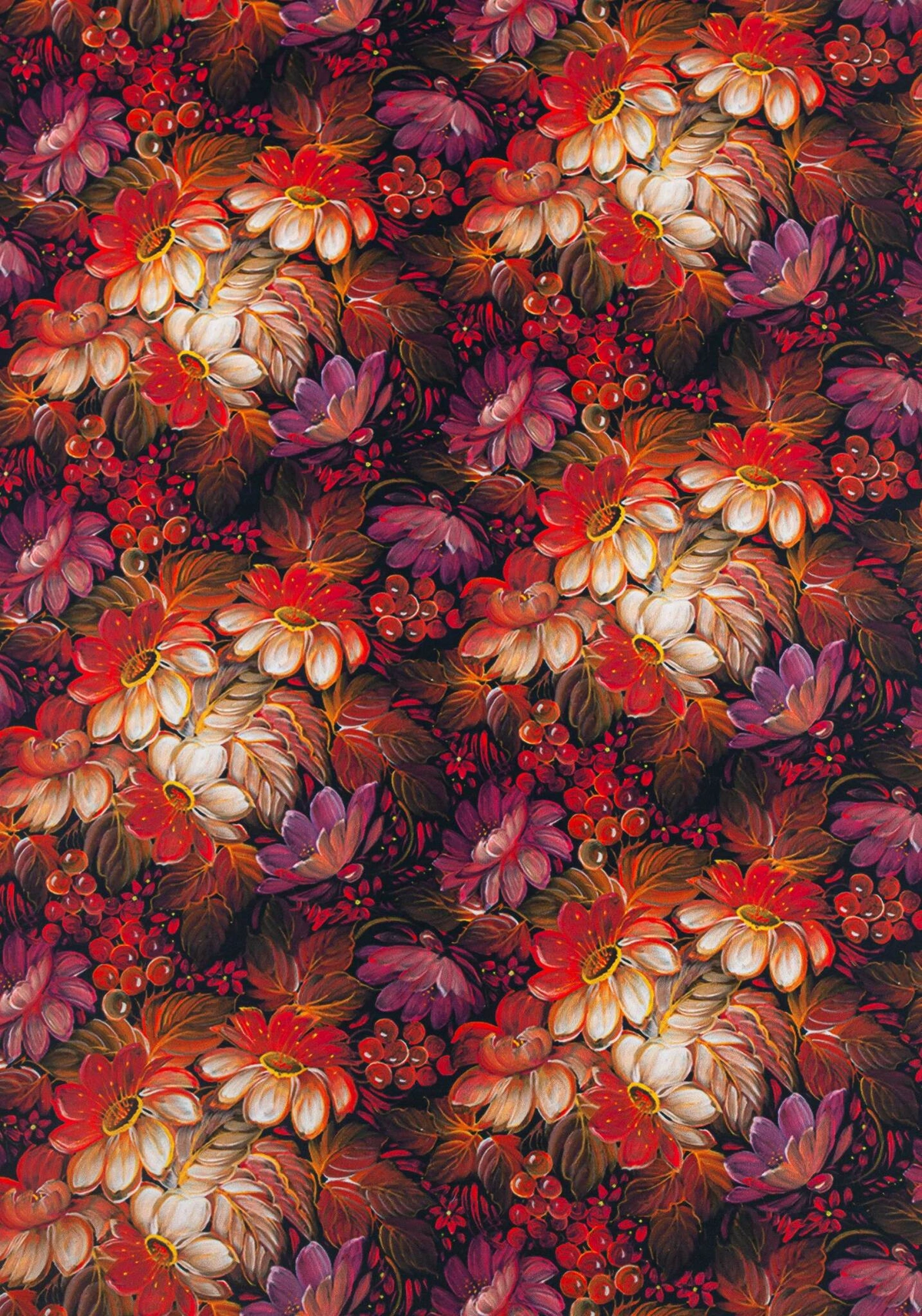 Ткань Осенний Бал (Креп-сатин)