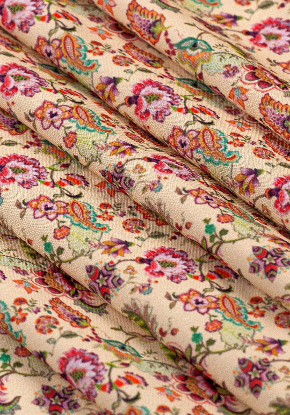 Ткань Аленький цветочек (Креп-сатин)