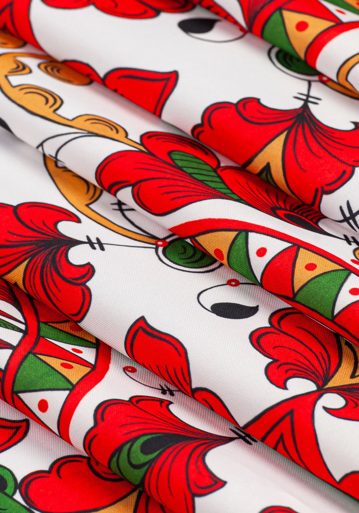 Ткань Пермогорская роспись (Креп-сатин)