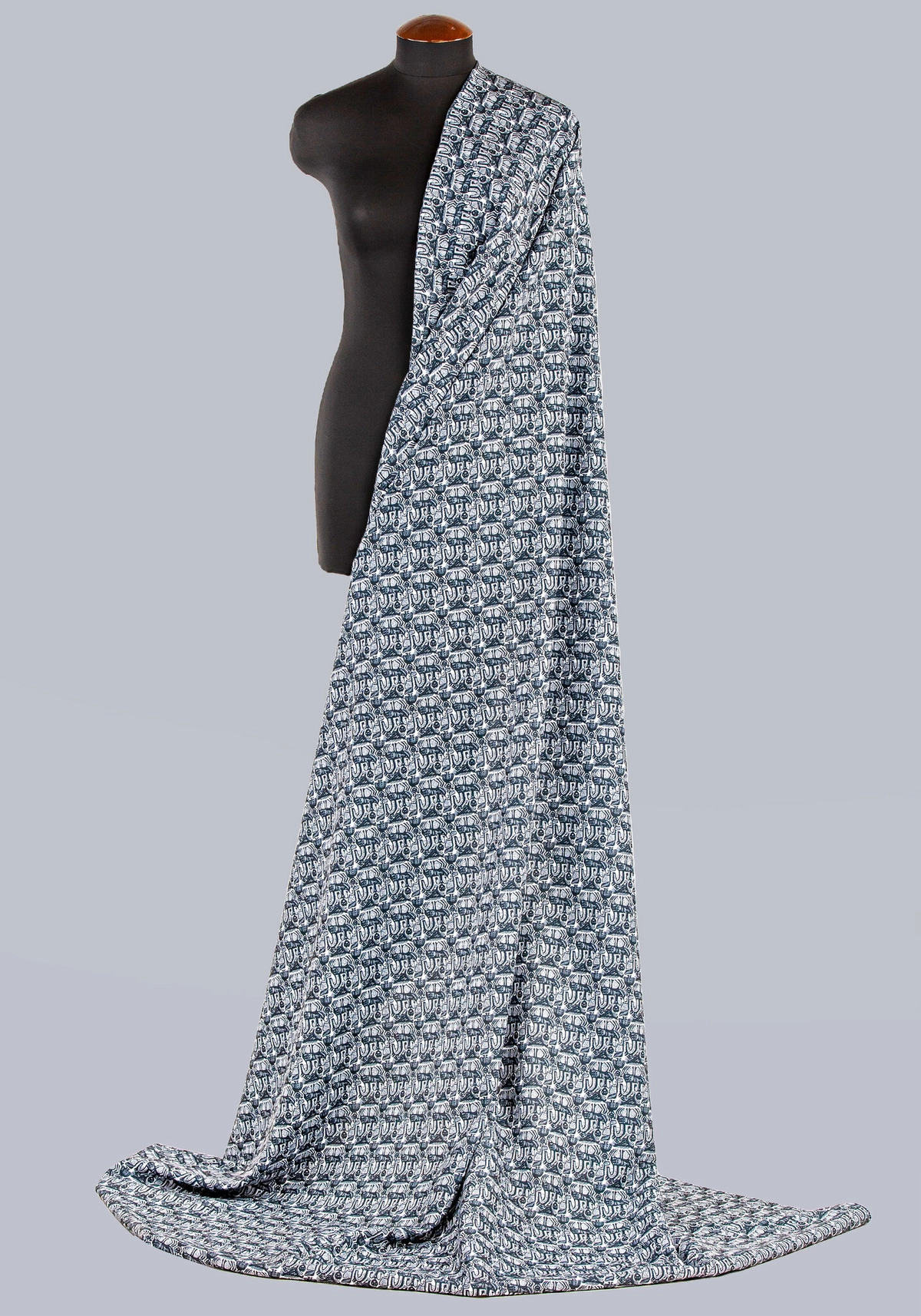 Набивная ткань Север (Креп-сатин)