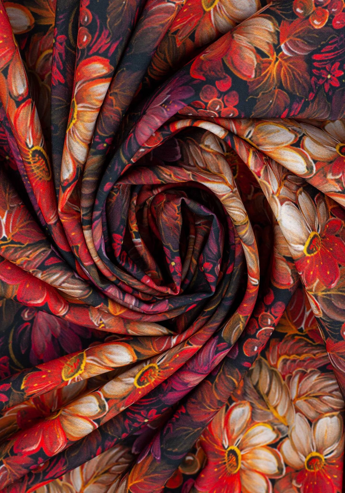 Ткань Осенний Бал (Креп-сатин)