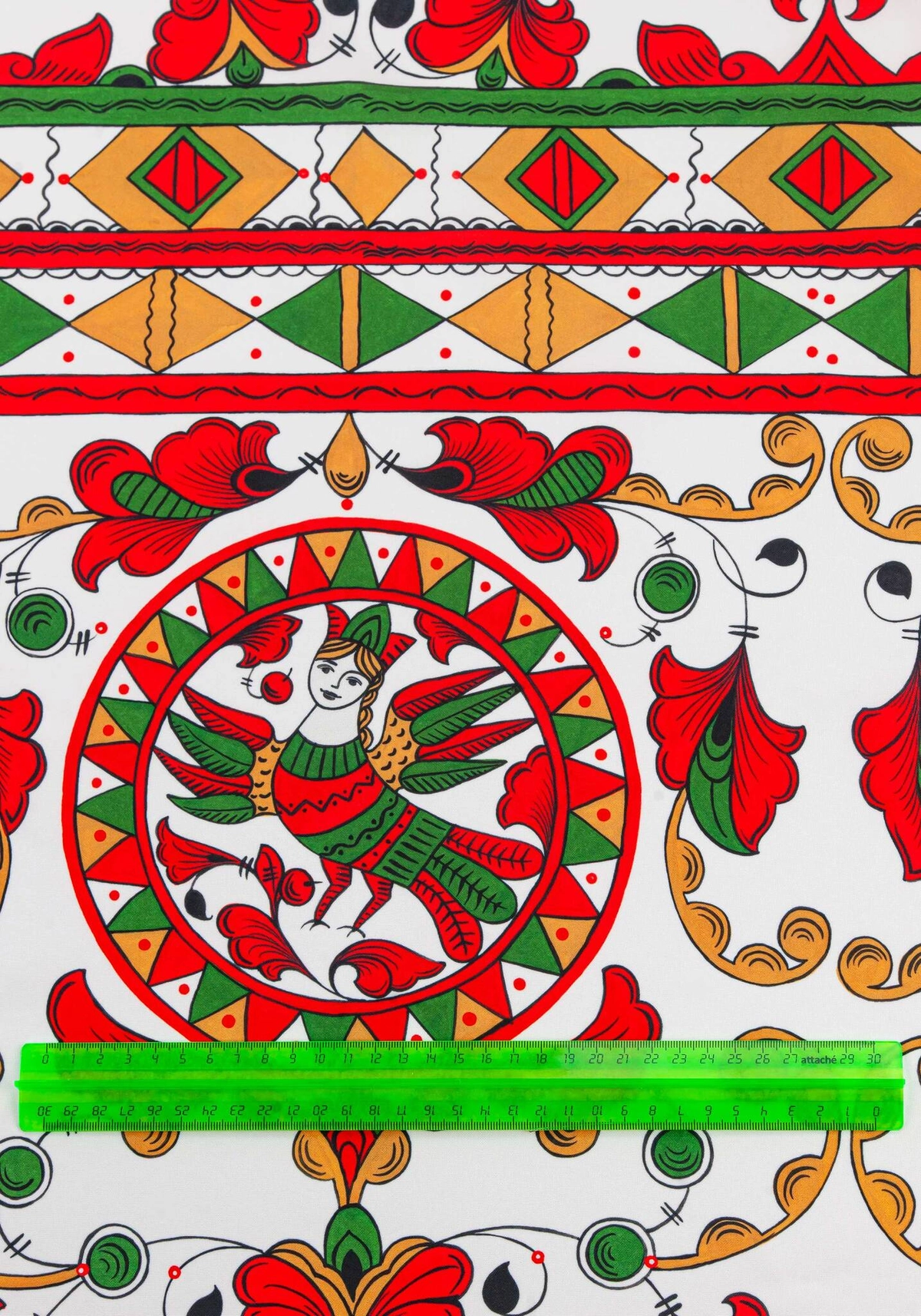 Ткань Пермогорская роспись (Креп-сатин)