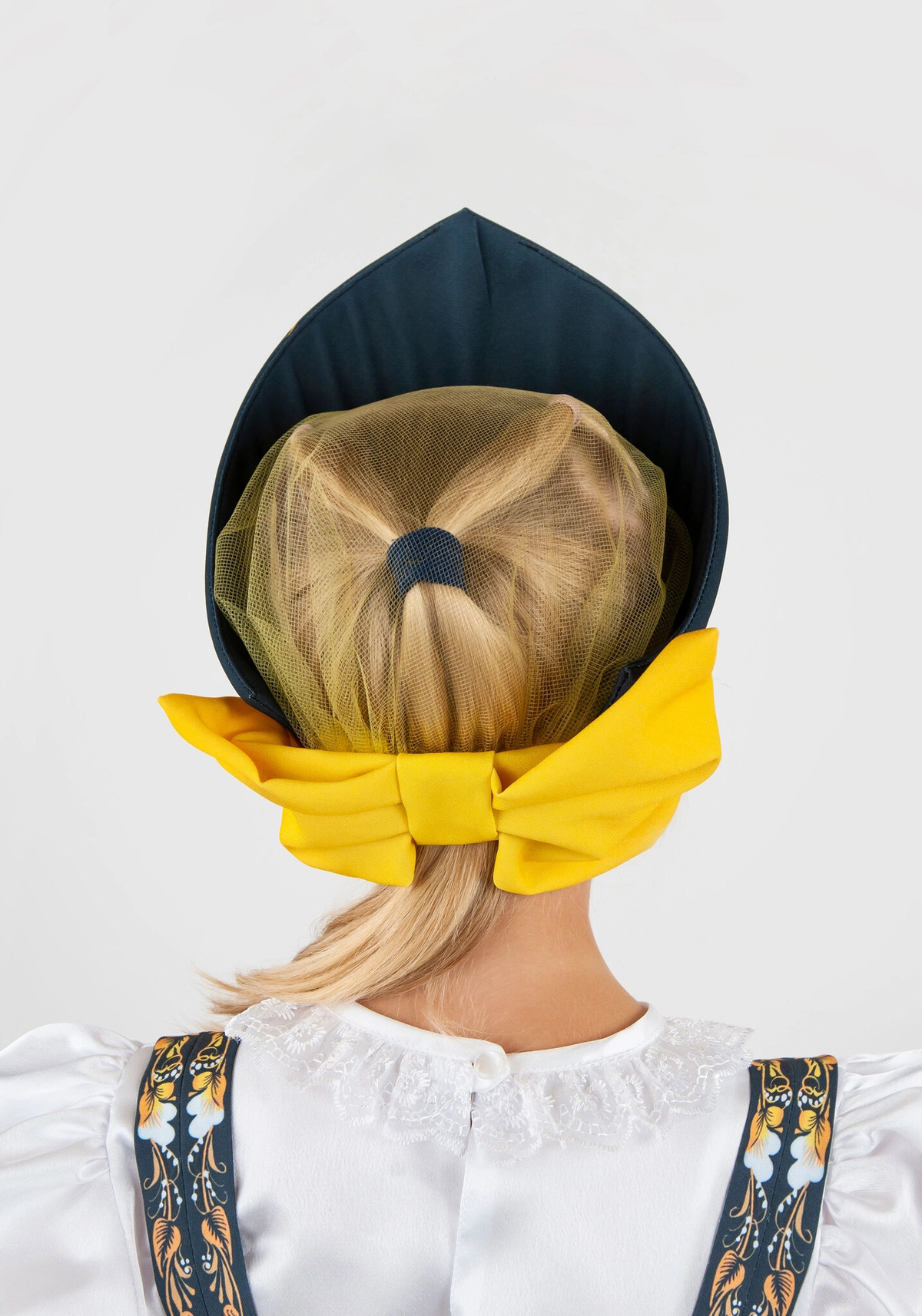 Петербургская роспись расписной кокошник для девочки (Готовое изделие)