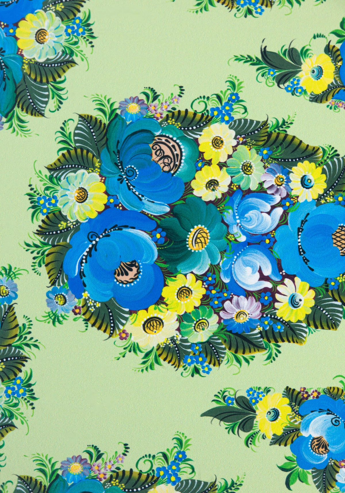 Ткань Волховская роспись (Креп-сатин)