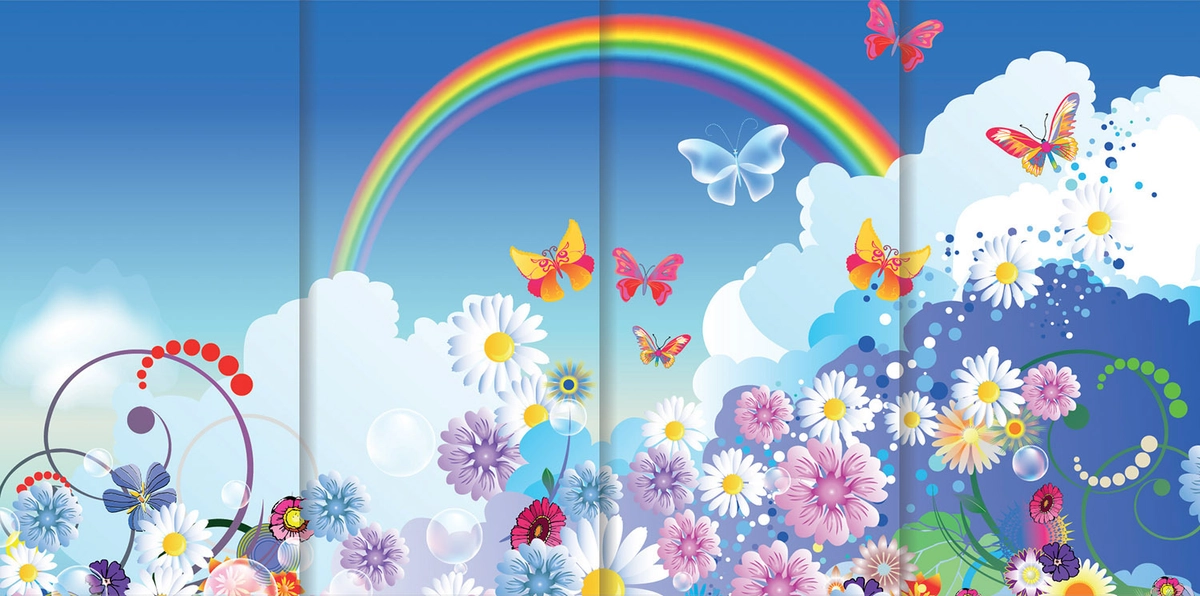 Путешествие в страну Радуги - Декорация / Занавес сцены (3м*3м / Набор для шитья)