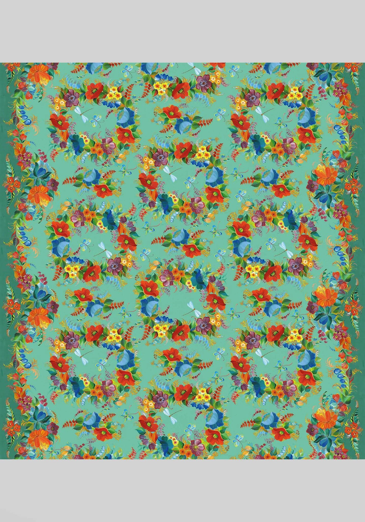 Ткань Танец Стрекозы (Креп-сатин)