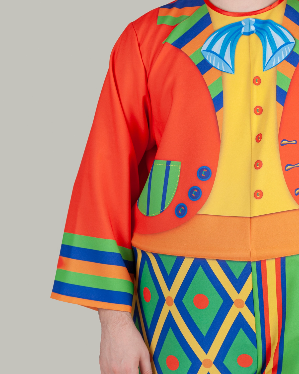 Комбинезон Клоуна Клёпы для взрослого (164-170 / размер 46-54 / Готовое изделие)