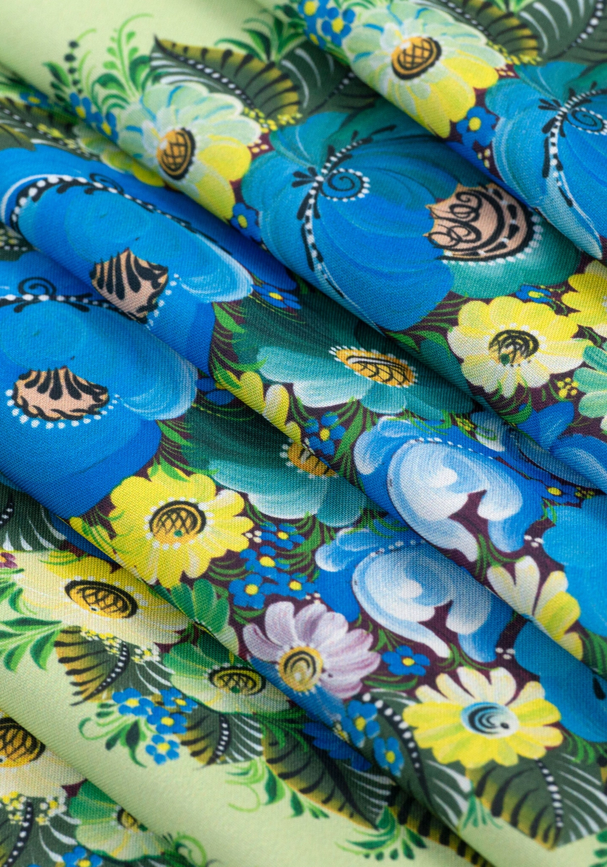 Ткань Волховская роспись (Креп-сатин)