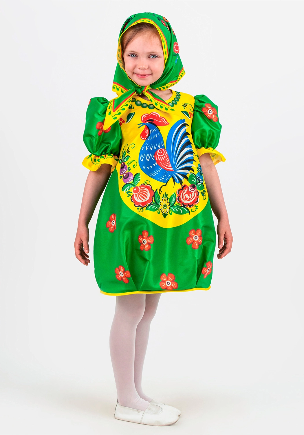 Городецкая роспись детская Матрешка (рост 122-128 / Готовое изделие)