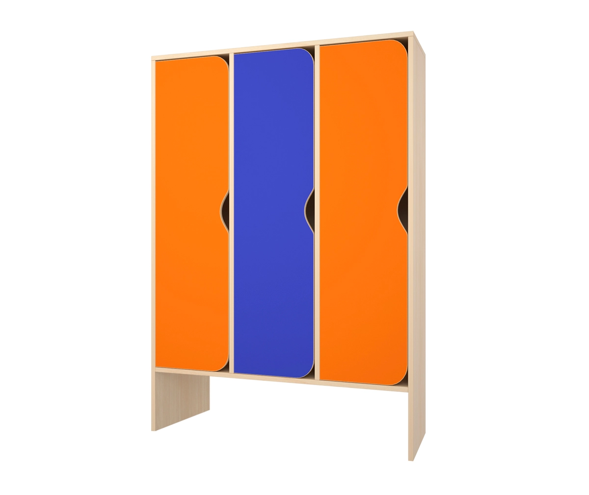 Шкаф детский для одежды с банкеткой 3 секций