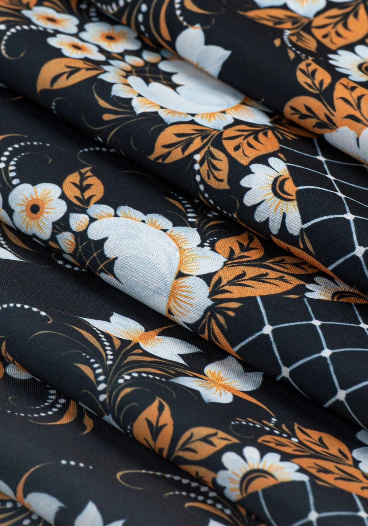 Ткань Петербургская роспись (Креп-сатин)