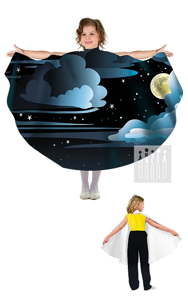 Живые декорации Полупончо Ночь (для взрослых / Готовое изделие)