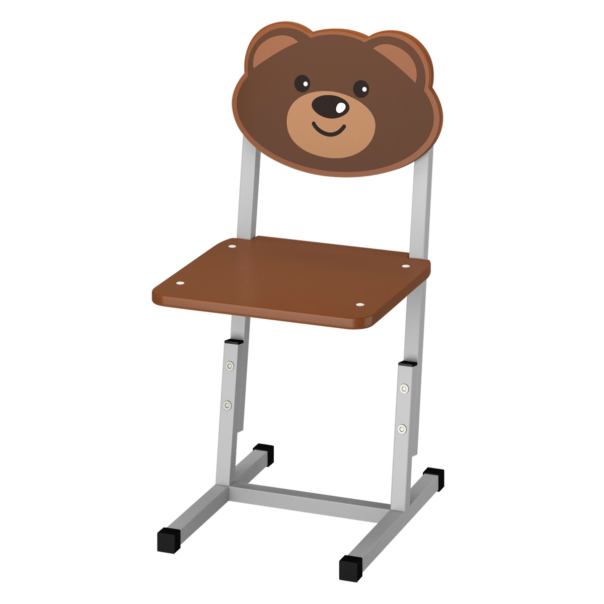 Стул детский регулируемый, зверята, м/к