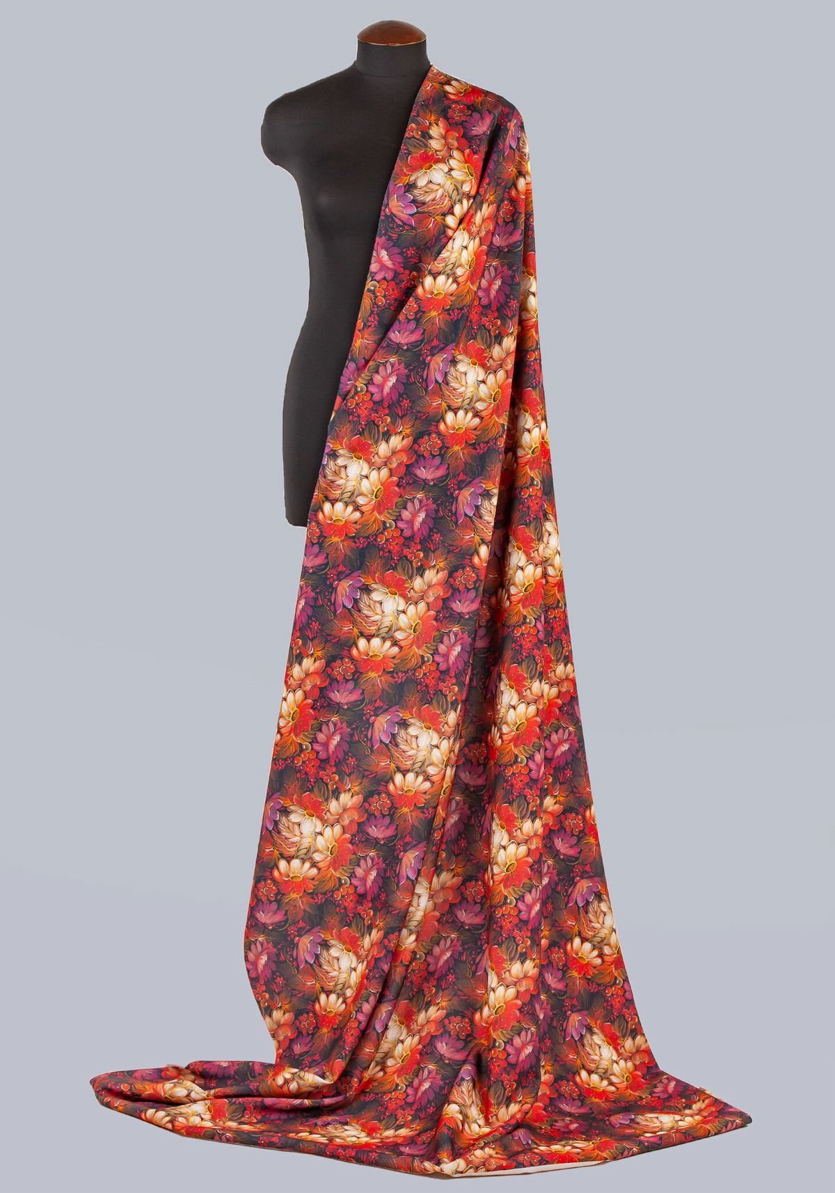 Ткань Осенний Бал (Креп-сатин)