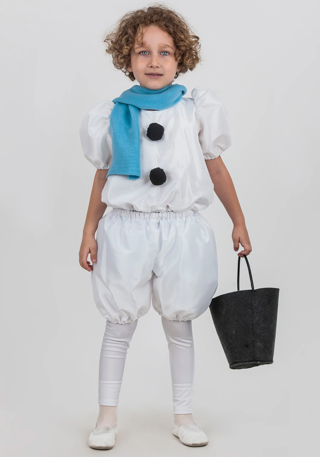 Снеговик костюм для мальчика (рост 110-116)