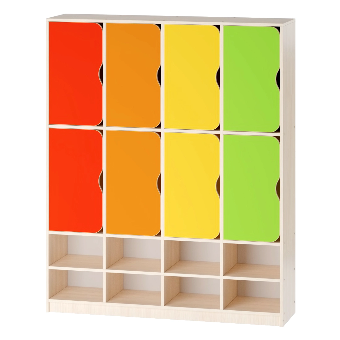 Шкаф двухъярусный 8 местный  с обувницей