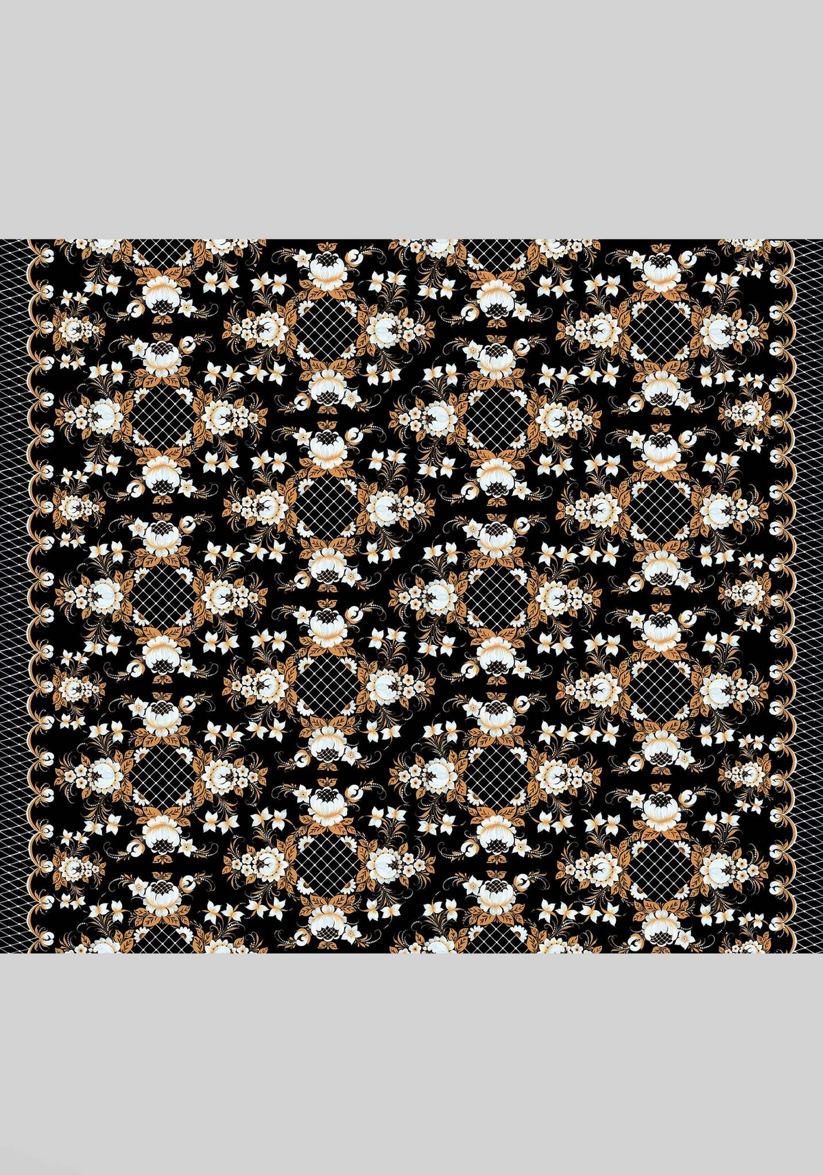 Ткань Петербургская роспись (Креп-сатин)