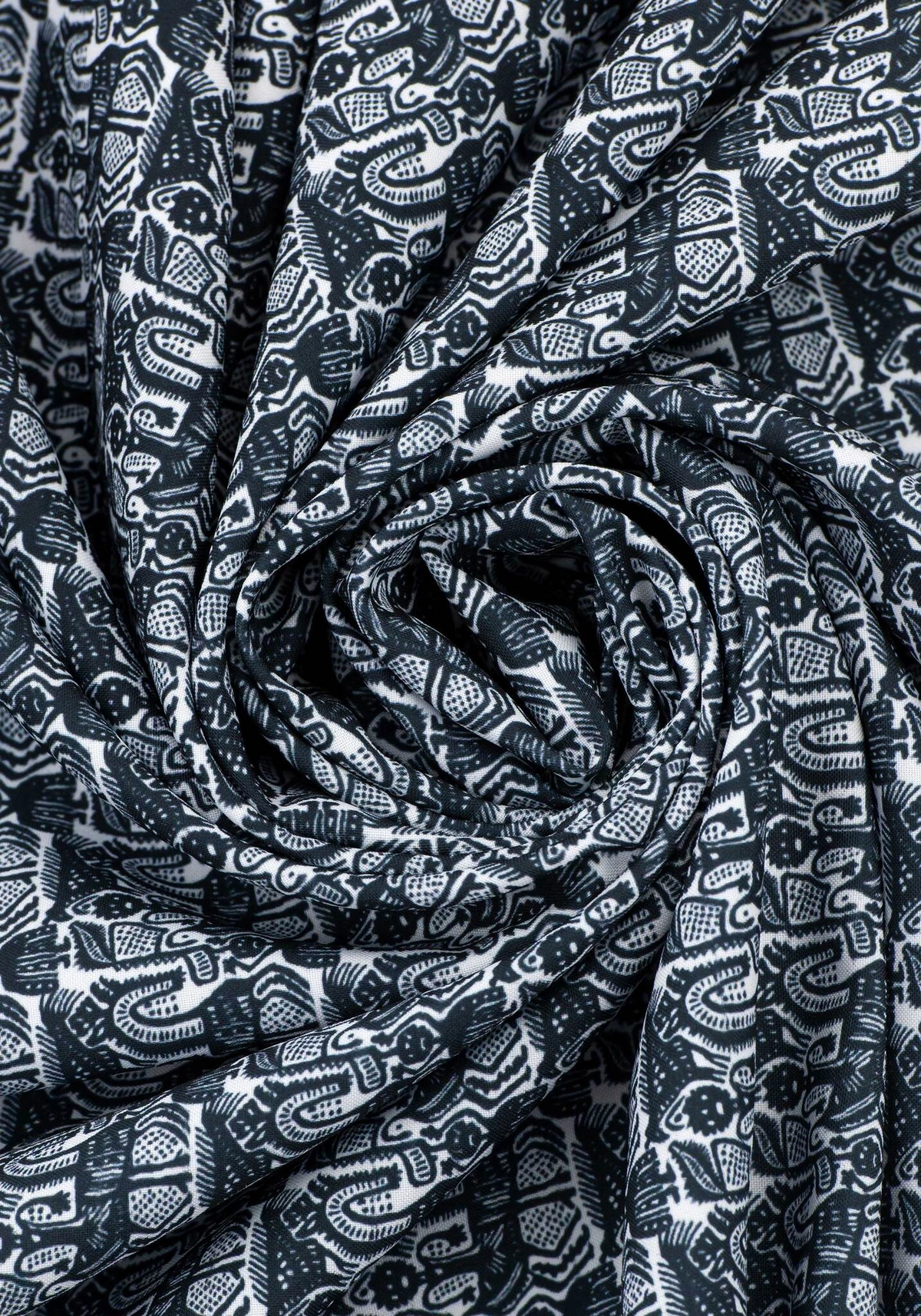 Набивная ткань Север (Креп-сатин)