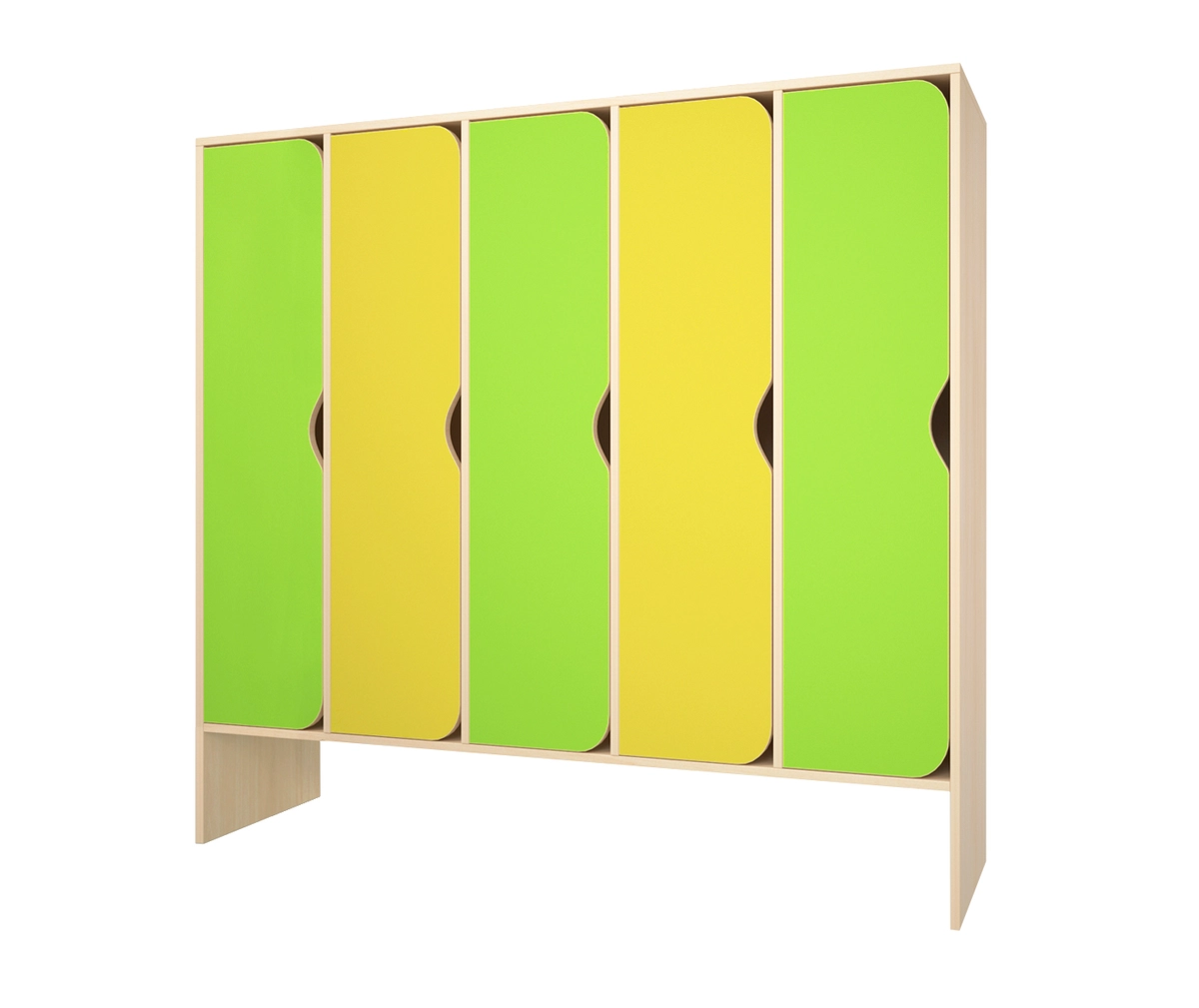 Шкаф детский для одежды с банкеткой 5 секций