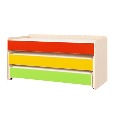 Кровать трехъярусная выкатная