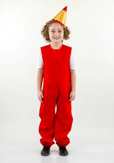 Костюм Карандаша для детей (рост 122-128 / красный)