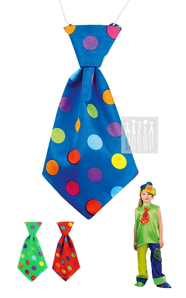 Галстук в цветной горох (красный)