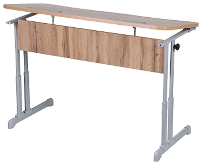 Стол ученический "Титан" двухместный, рост 3-7, эргономичный, с углом наклона и пеналами