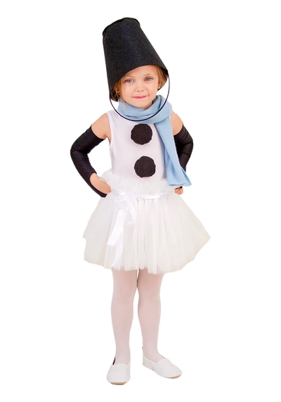 Снеговик костюм для девочки (рост 122-128)