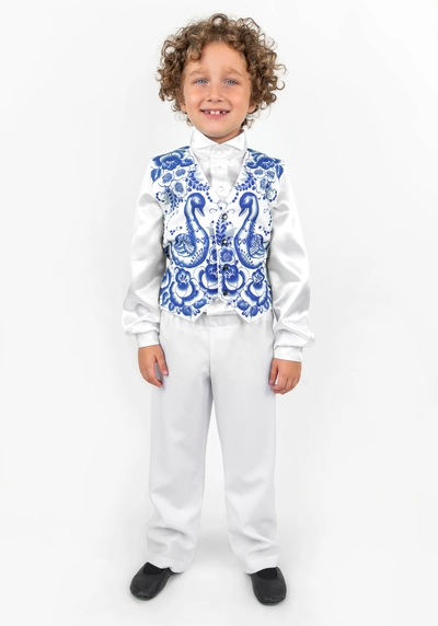 Жилет народный Гжель для детей (Готовое изделие)