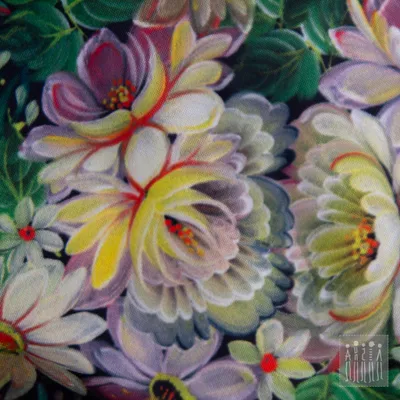 Ткань Цветочное Кружево (Креп-сатин)