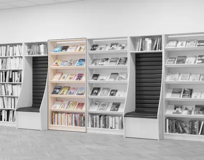 Стеллаж односторонний (библиотека)