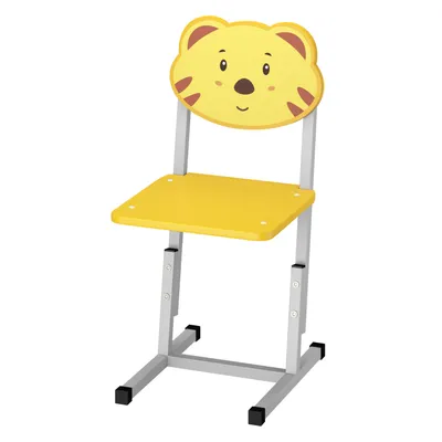 Стул детский регулируемый, зверята, м/к