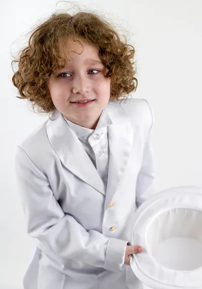 Костюм Фрак белый для детей (рост 122-128)